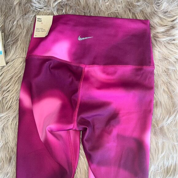 New Nike Yoga women's Dri-Fit High Rise 7/8 Legging Pink size M - Picture 10 of 10